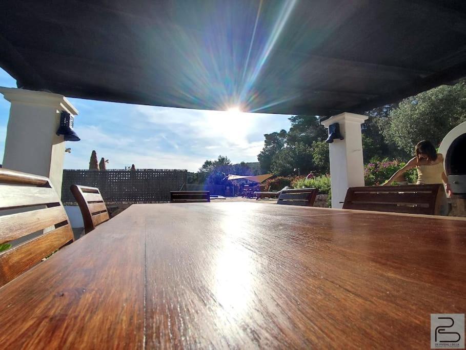 סאנט מיגל דה באלאנסט Casa Can Lluc Con Piscina, Jardin Y Vista Al Campo מראה חיצוני תמונה