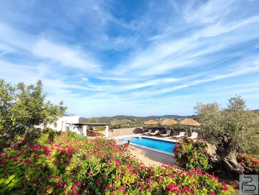 סאנט מיגל דה באלאנסט Casa Can Lluc Con Piscina, Jardin Y Vista Al Campo מראה חיצוני תמונה