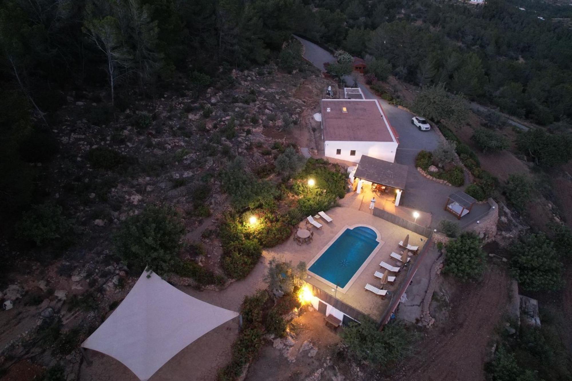 סאנט מיגל דה באלאנסט Casa Can Lluc Con Piscina, Jardin Y Vista Al Campo מראה חיצוני תמונה