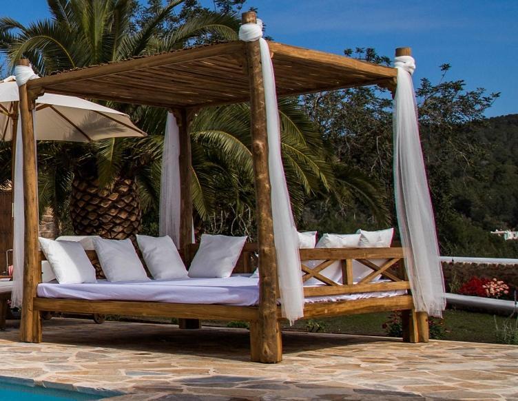 סאנט מיגל דה באלאנסט Casa Can Lluc Con Piscina, Jardin Y Vista Al Campo מראה חיצוני תמונה