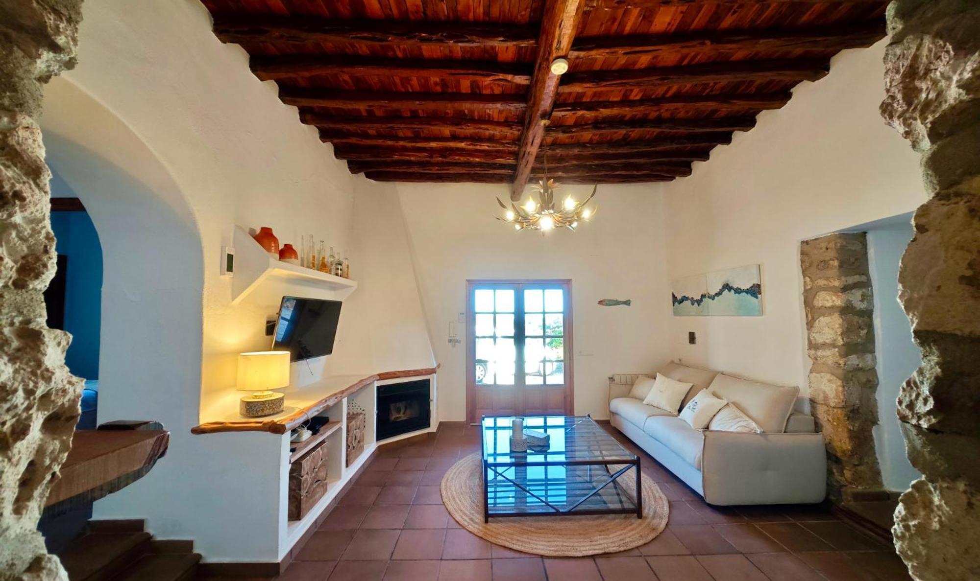 סאנט מיגל דה באלאנסט Casa Can Lluc Con Piscina, Jardin Y Vista Al Campo מראה חיצוני תמונה