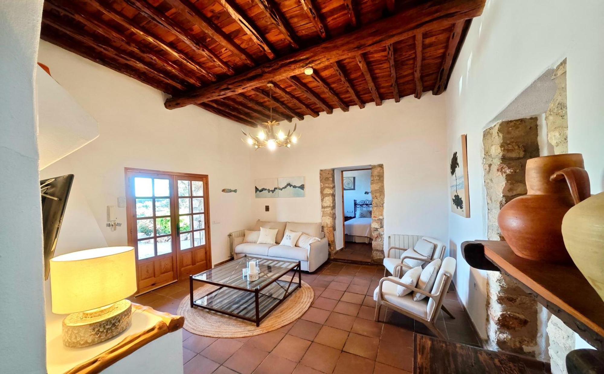 סאנט מיגל דה באלאנסט Casa Can Lluc Con Piscina, Jardin Y Vista Al Campo מראה חיצוני תמונה