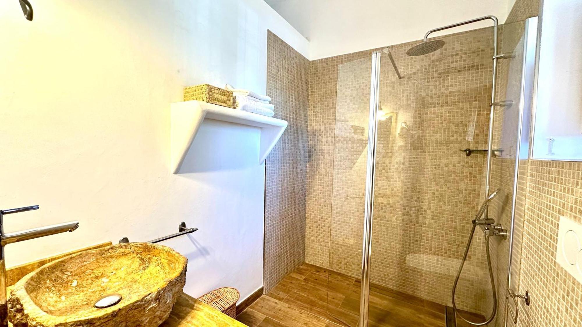 סאנט מיגל דה באלאנסט Casa Can Lluc Con Piscina, Jardin Y Vista Al Campo מראה חיצוני תמונה